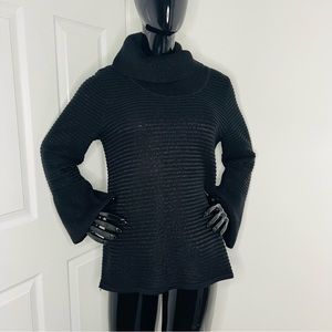 Calvin Klein Black Turtleneck Sparkle Sweater